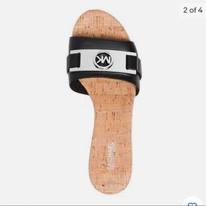 Michael Kors Warren Leather Platform Wedges